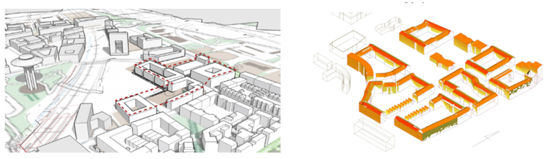 Analysis of suitable roof and façade areas