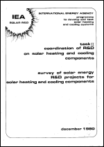 Survey of Solar Energy R&D Projects for Solar Heating and Cooling Components