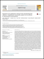 B.1 - Improved in situ performance testing of line-concentrating solar collectors: Comprehensive uncertainty analysis for the selection of measurement instrumentation