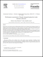 Performance assessment of façade integrated glazed air solar thermal collectors