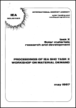 Proceeding os IEA SHC Task X Workshop on Material Demand